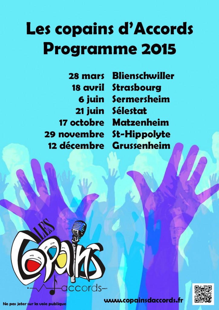 Programme des concerts pour 2015
